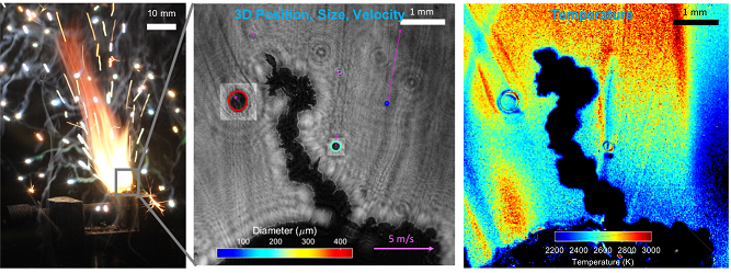 Measurements in a solid rocket propellant